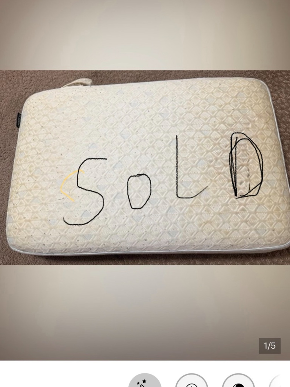 Cream Quilted Mattress Topper / Pad